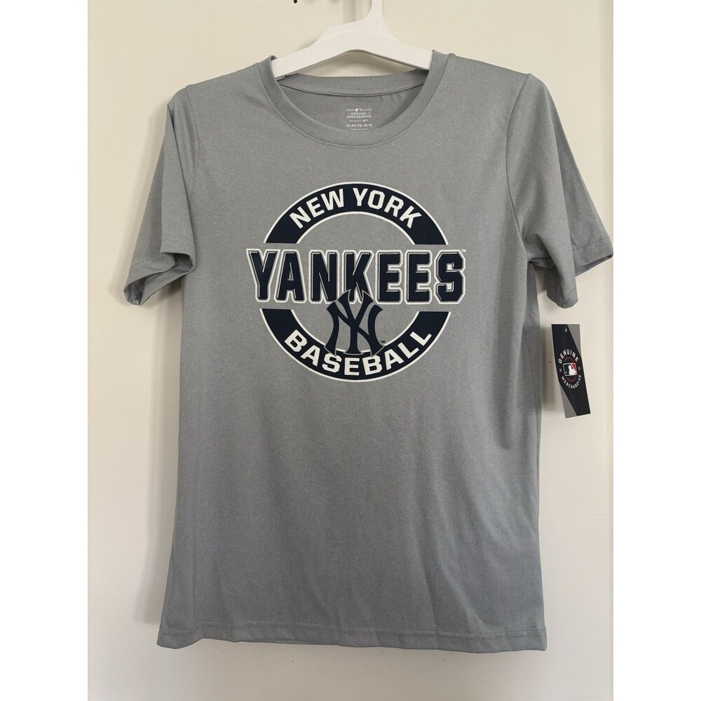 New York Yankees Baseball T-Shirt Grey Boys Extra Large